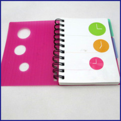 circle die cut spiral notebook