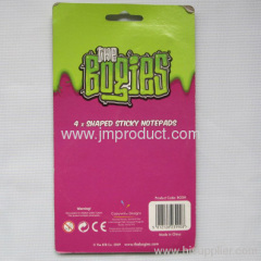the bogies 4 shaped sticky notepads