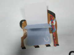 carton self-stickers/memopad with magnet with pen