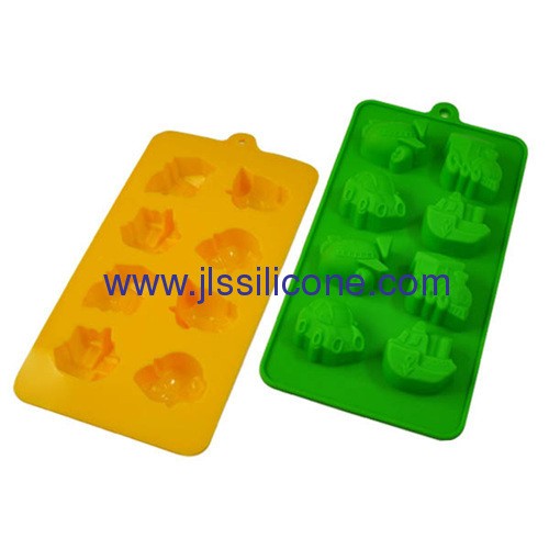8 cavities car shaped silicone chocolate ice maker tray