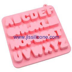 26 letters shaped silicone ice maker molds or chocolate mold