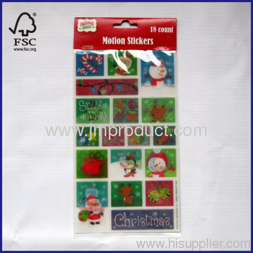 18 count motion stickers xmas designs