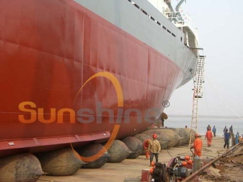 Marine rubber airbags for vessel