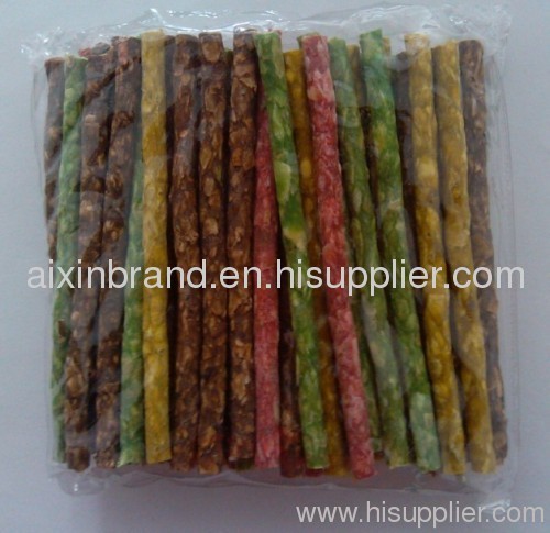 rawhide colourful munchy sticks