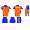 Soccer Set With Sublimation Print Shirts And Shorts With Collar, Team Football Uniforms