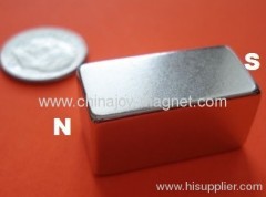 Neodymium Rare Earth Magnets 1/2 in x 1/2 in x 1 in Block N42