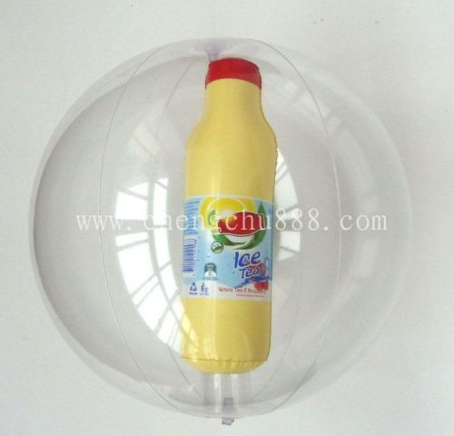 Beach Ball with Bottle inside