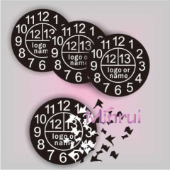 Custom Black Round Warranty Stickers With your Logo,Custom Circle Brittle Eggshell Stickers,Custom Warranty Labels
