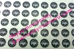 Custom Black Round Warranty Stickers With your Logo,Custom Circle Brittle Eggshell Stickers,Custom Warranty Labels