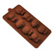 8 lion shaped silicone muffin and chocolate baking pan