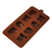8 lion shaped silicone muffin and chocolate baking pan