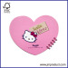 love heart note pad