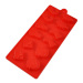 hot red silicone chocolate candy molds and ice cube tray