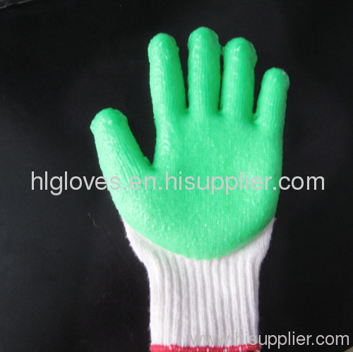 rubber coated cotton working glove