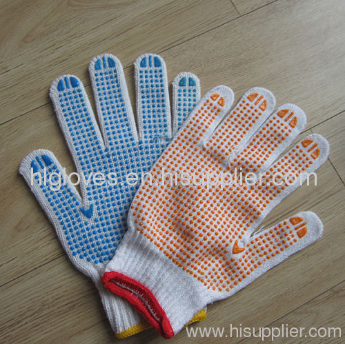 PVC dotted cotton glove