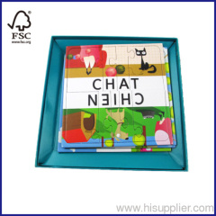 Learning card puzzle for 3-6 ages kids