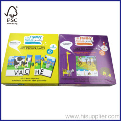 Learning card puzzle for 3-6 ages kids