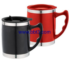 stainless steel mug with handle