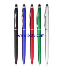 Promotional plastic slim ballpen with stylus touch point