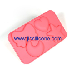 moon and star shaped silicone ice cube tray