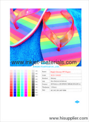 High Glossy Eco-solvent&solvent PP Synthetic Paper
