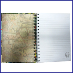 A5 4 subject hardcoverspiral notebook college ruled with elastic