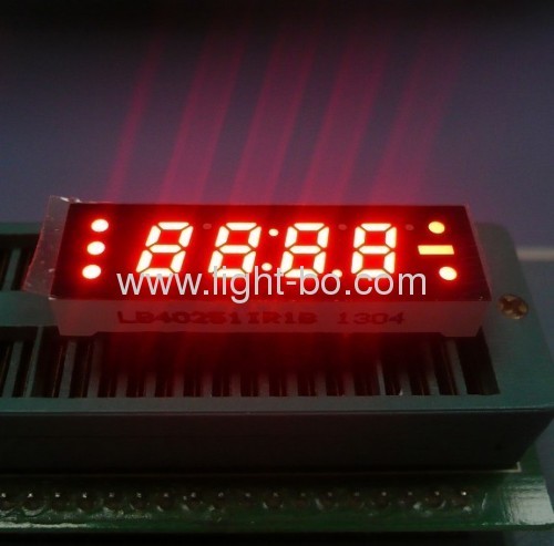 0,25 polegadas ânodo comum de 4 dígitos super brilhante vermelho 7 segmentos tamanho pequeno display de relógio led para temporizador digital