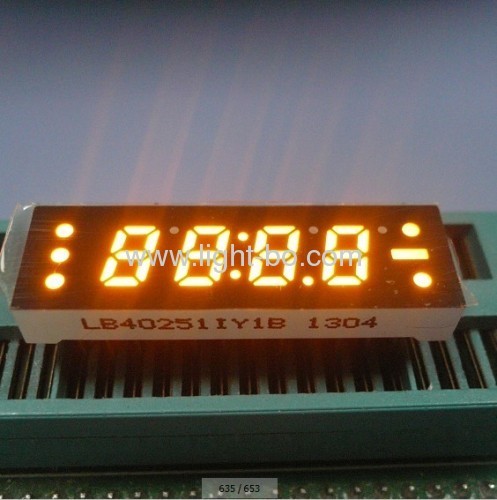 segmento de dígito 7 super brilhante âmbar 0,25 polegadas 4 ânodo comum relógio display de led