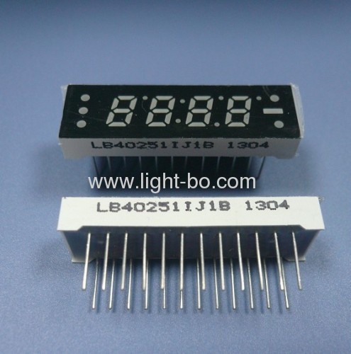 Super Bright Green 0.25" 4 digit 7 segment small led clock display