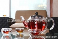 Hand Made Insulated Double Wall Glass Tea Pots Coffee Pots