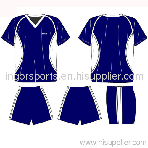 Custom On Line Sublimated Soccer Jerseys And Shorts Polyester Football Uniforms