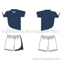 Sublimated Soccer Sportswear Mesh Polyester Shorts With Draw String and Vneck T Shirt