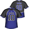 Customized Gray / Blue Sublimated Soccer Jersey, Football Team Apparel