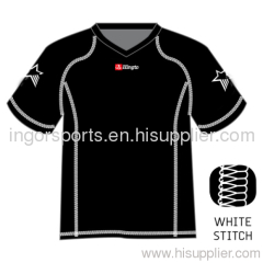 Soccer Team Uniform, Black Football Teamwear Jerseys And Shorts Cool Dry