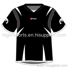 Customized Black Sublimated Soccer Uniforms T-Shirts and Shorts For Adult XS - 5XL
