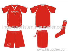 Heat Transfer /Sublimation Printing Soccer Jersey With Shorts and Socks Cool Dry