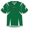 Green Sublimated Soccer Uniforms T-Shirts and Shorts Heat Transfer / Embroidery Printing