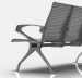 Stainless steel waiting chair for hospital, airport and station terminal