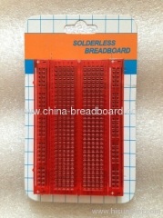 400 points red transparent breadboard