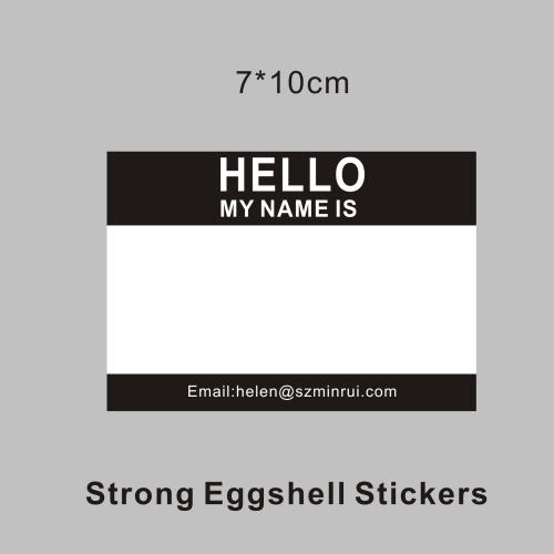 strong adhesive blank eggshell stickers