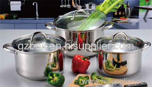 Upscale stainless steel cookware set 3 pcs set