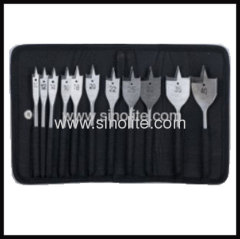 Spade Bit Set 11pcs Sizes: 10-12-14-16-18-20-22-25-30-35-40mm Length 152mm