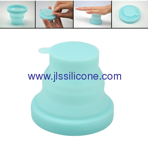 Easy carry and stock silicone foldable travel cup