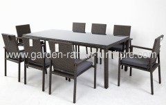 outdoor rattan dining set