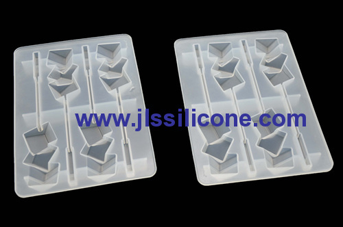 arrow shaped silcione ice maker molds with 4 cavities