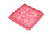 pink heart silicone ice cube trasy with 12 cubes