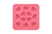 pink heart silicone ice cube trasy with 12 cubes