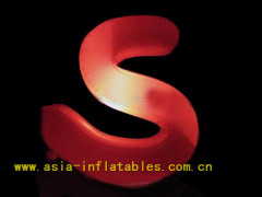 Illuminated Inflatable Decoration S shape model