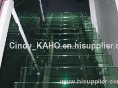 Kaho led glass, power glass, led flashing glass for stairs