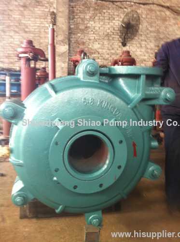 horizontal slurry pump with rubber liner and anti-wear alloy